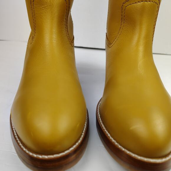 Frye Camryn Genuine Leather Tall Pull On Campus Boots in Banana Size 10 - Picture 15 of 15